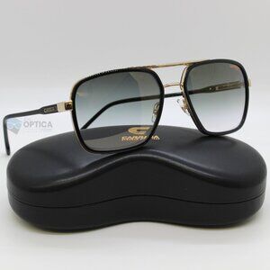 NEW Carrera 256/S Sunglasses Gold Black / Green Gradient Gold Mirror Lens RHL